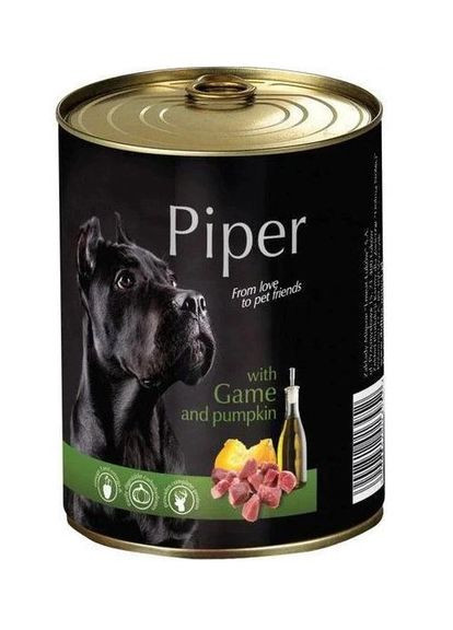 Вологий корм для собак Piper Dog з дичиною та гарбузом 400 г 5902921300311 Dolina Noteci (266274280)