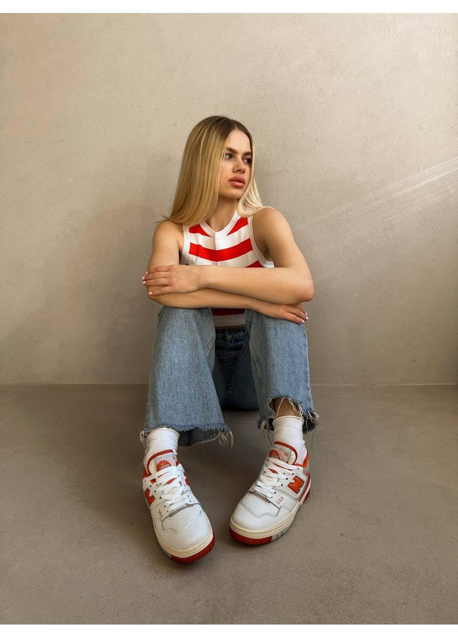 КРОССОВКИ ЖЕНСКИЕ NEW BALANCE 550 SYRACUSE НЬЮ БЕЛАНС 550 No Brand белые демисезоны (367172147)