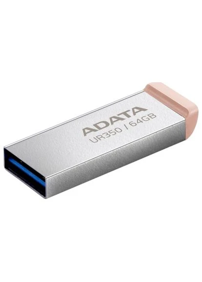 USB флеш накопичувач (UR350-64G-RSR/BG) ADATA 64GB UR 350 Silver/Beige USB 3.2 (396095193)