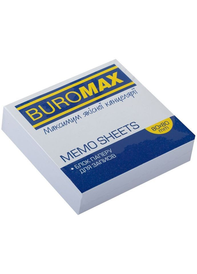 Блок паперу для нотаток Jobmax проклеєний 80х80х20 мм білий () Buromax BM.2206 (368970019)