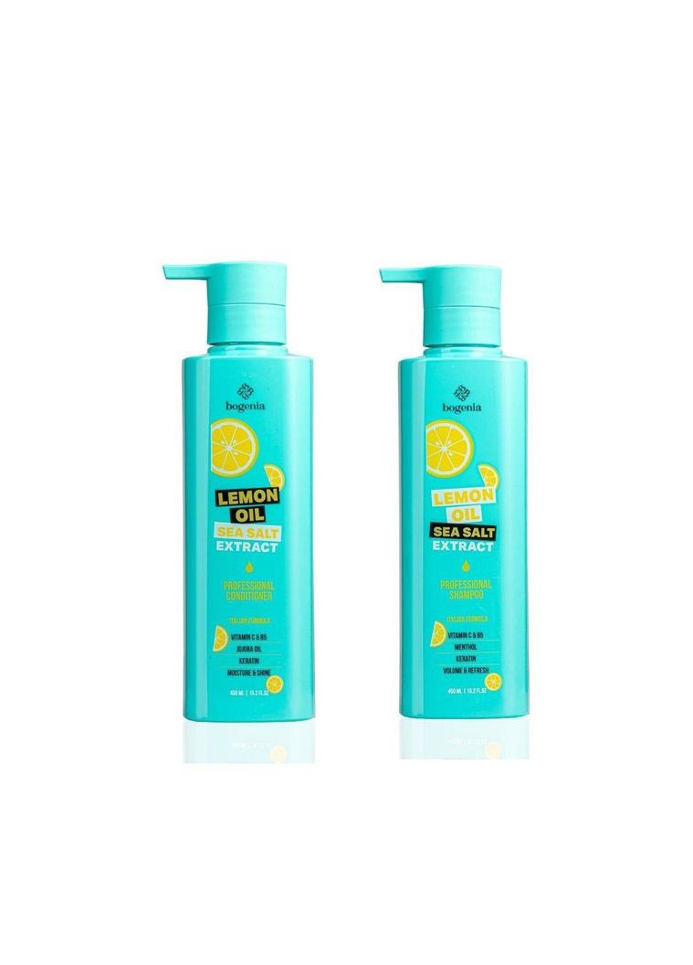 Шампунь и кондиционер Lemon Oil & Sea Salt BG440 №001+002 с соли и маслом лимона(шамп+конд), 2 ед. Bogenia (365963533)