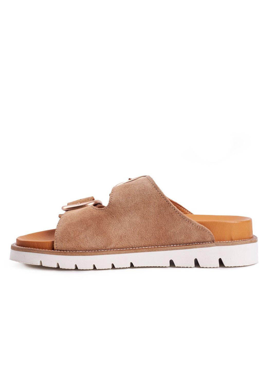 Бежевые замшевые шлепанцы 4716 Phany