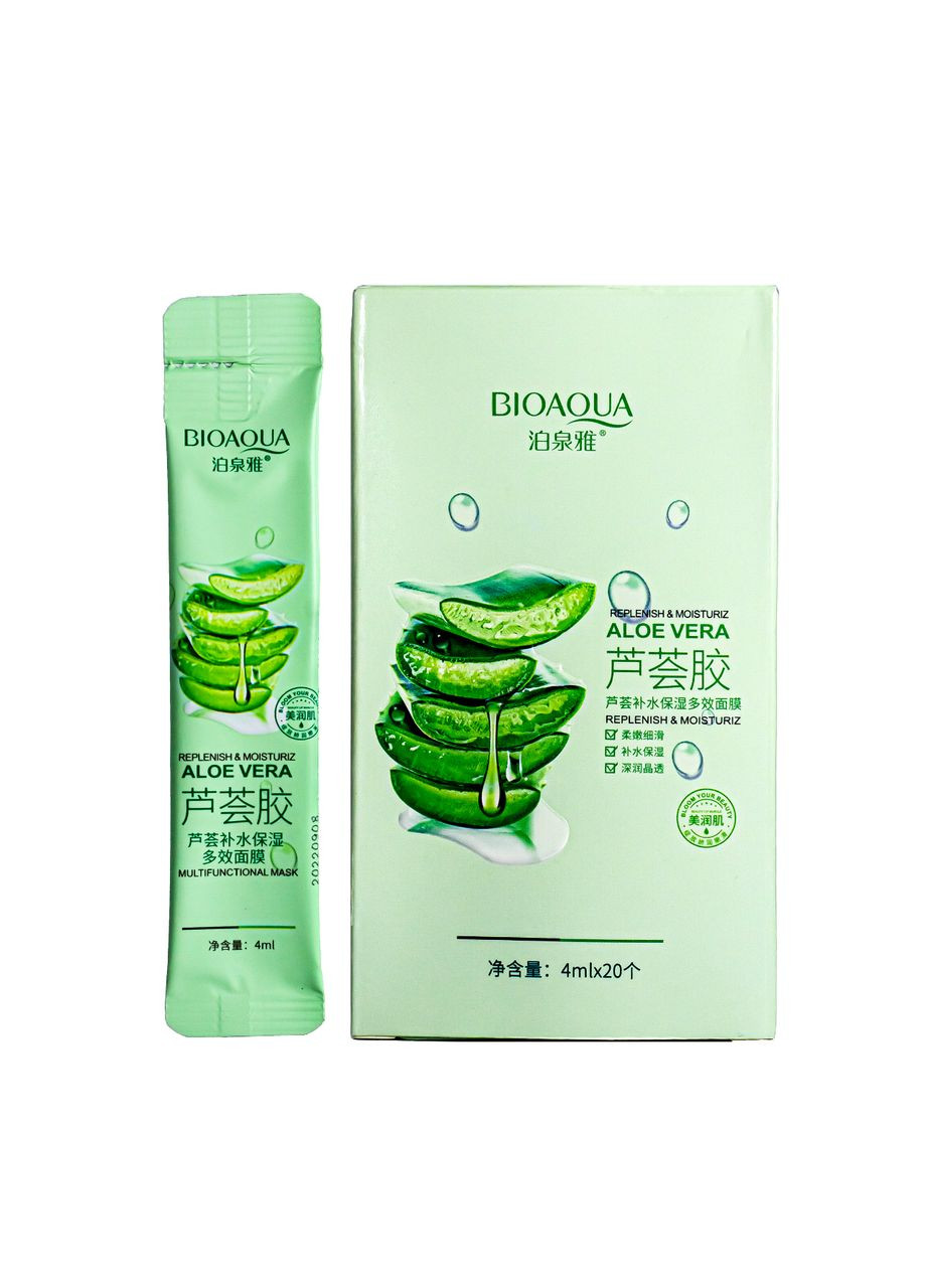 Маска для обличчя зволожуюча Aloe Vera з алое вера в стіках 4 мл Bioaqua (302722864)