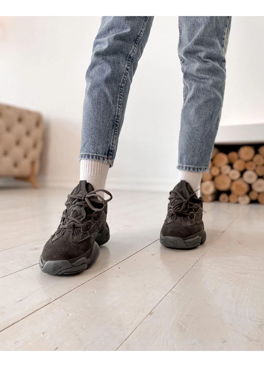КРОССОВКИ ЖЕНСКИЕ ADIDAS YEEZY BOOST 500 GRANITE АДИДАС ИЗИ БУСТ No Brand комбинированные демисезоны (391948005)