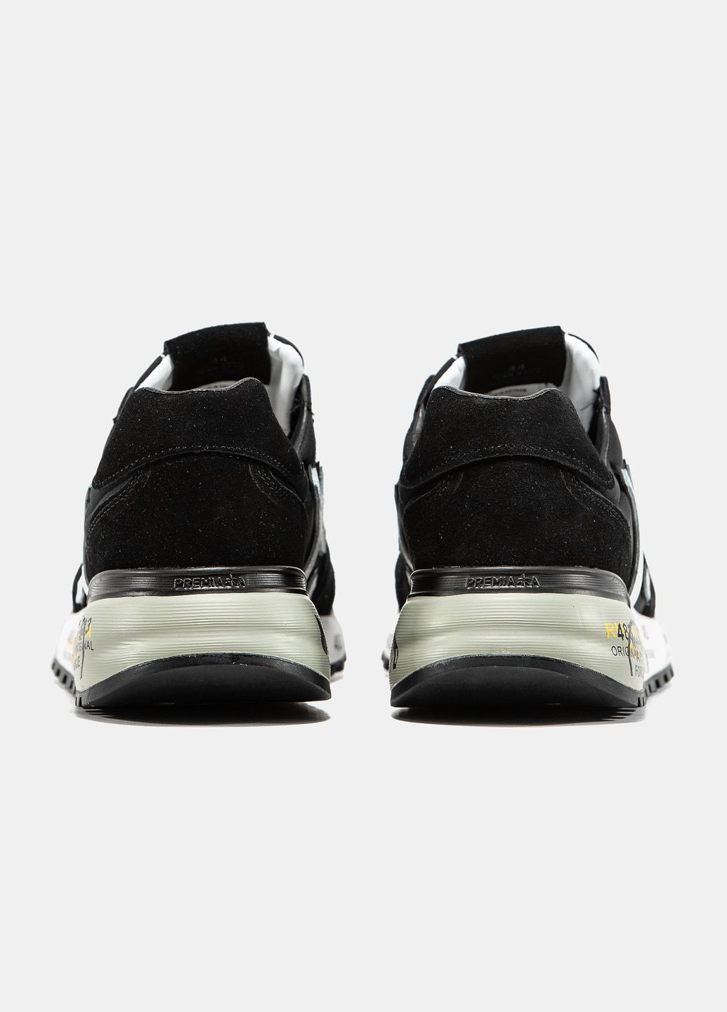 Черные демисезонные кроссовки мужские premiata mick black white | премиата черные No Brand