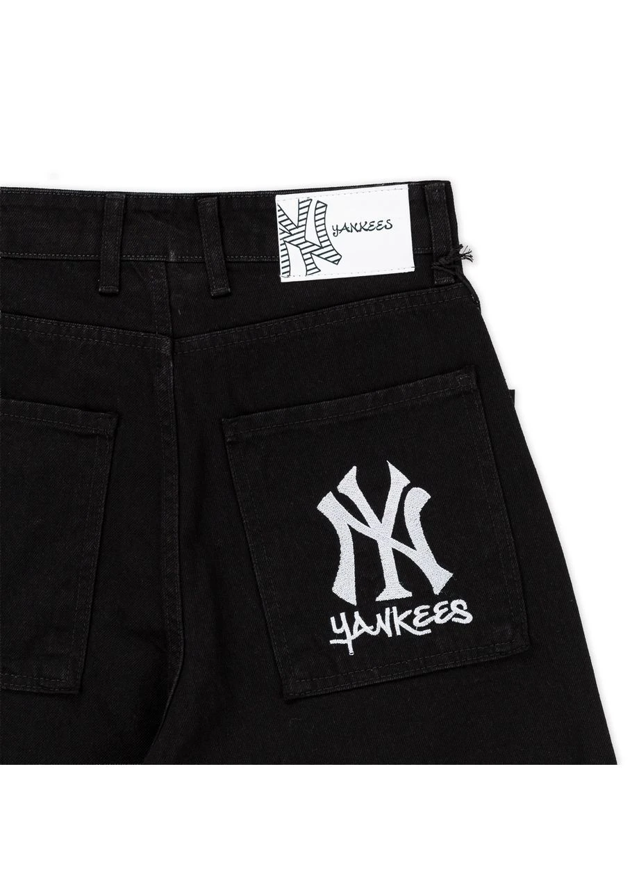 Джинси чоловічі широкі баггі чорні (1080-276-1) New York Yankees (402491207)
