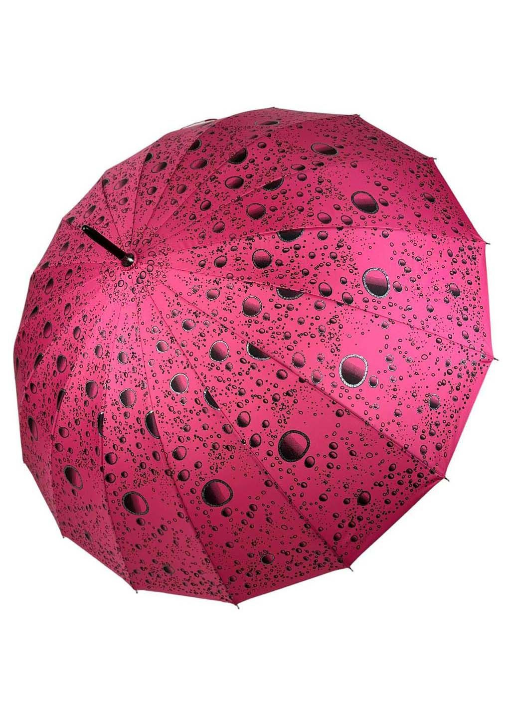 Женский зонт-трость на 16 спиц с абстрактным принтом Toprain (289977412)