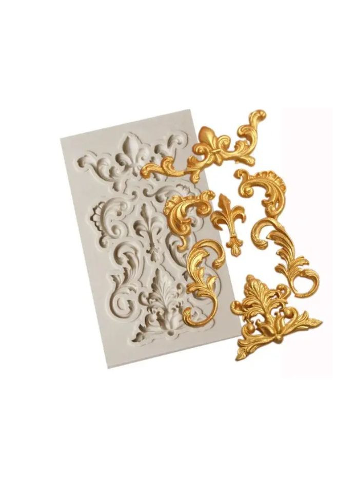 Молд кондитерський абстракція 95 на 55 мм сірий Jannet молди (357205574)