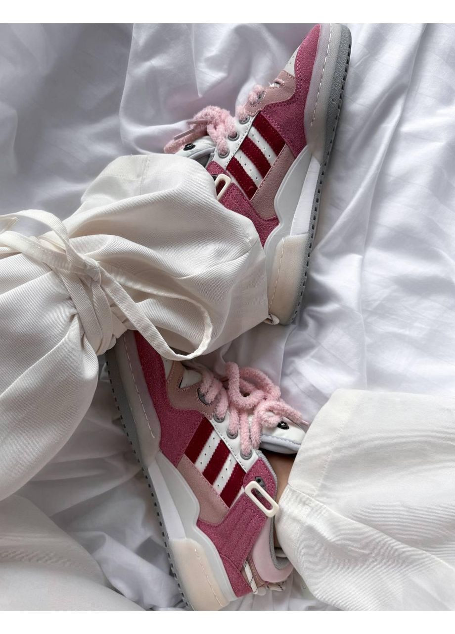 КРОСІВКИ ЖІНОЧІ ADIDAS FORUM LOW BAD BUNNY WHITE PINK АДІДАС ФОРУМ No Brand рожеві демісезони (367176338)