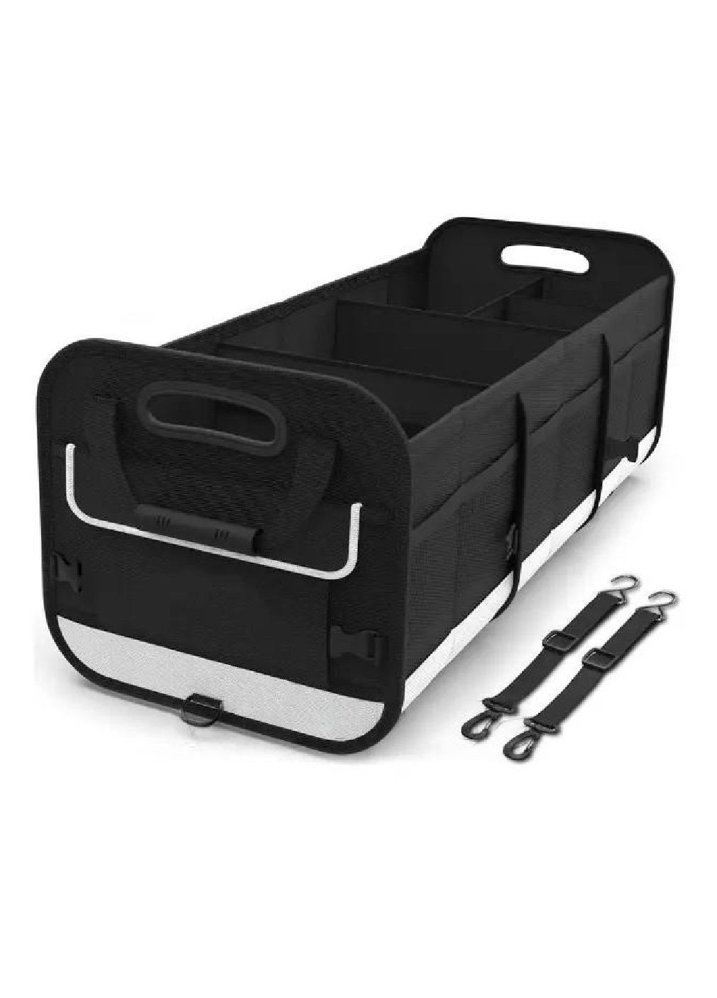 Органайзер ящик бокс складной с ремешками для дополнительной фиксации в багажник автомобиля 88х36х30 см (477036-Prob) Черный Unbranded (293814606)