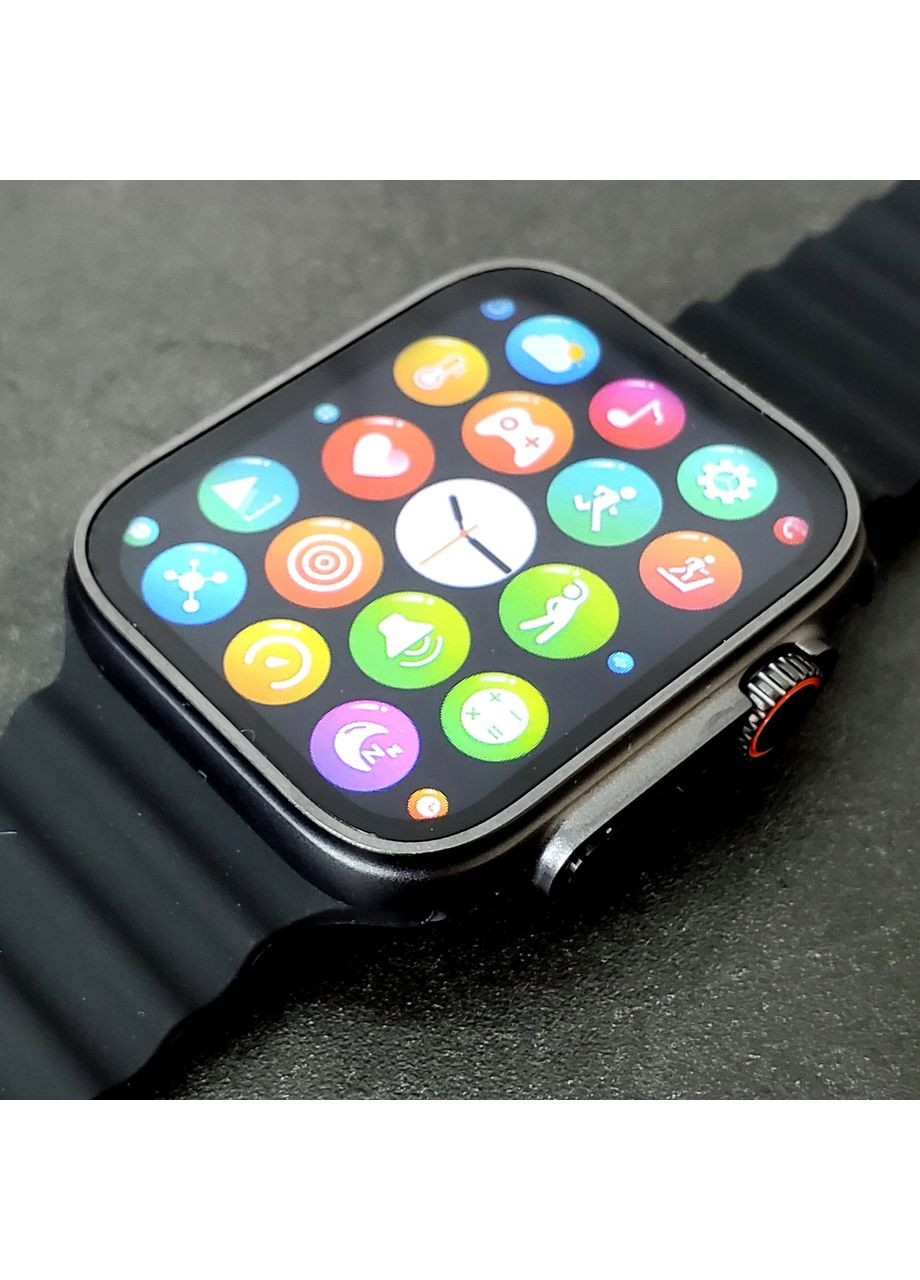 Смартгодинник Smart Watch M8 Ultra 45 mm українське меню з функцією дзвінка Чорний (Black) XO (353497806)