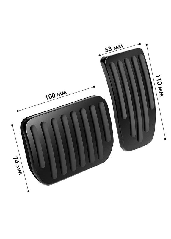 Декоративні накладки на педалі для Tesla Model 3 Model Y 2017-2023 (TSL21120703) Black 7 шт. Lesko (349731704)