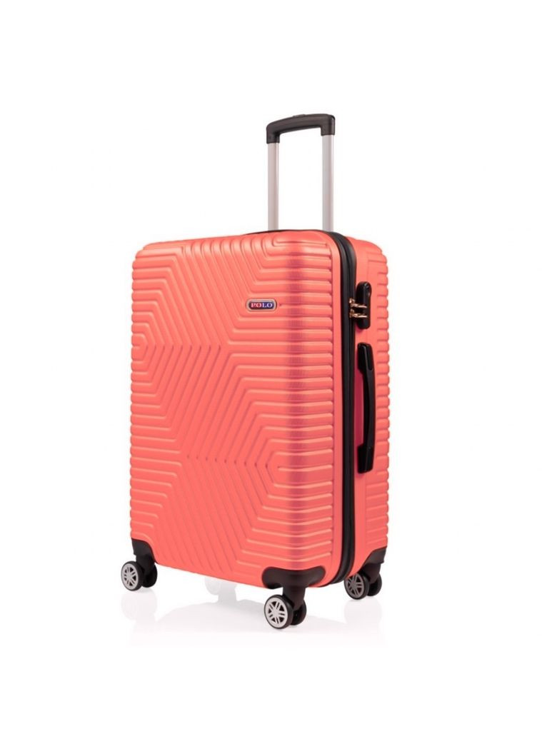 Чемодан Турция Большая (L) Поликарбонат На 4-х двойных колесах 120Л ПК022-L Персик Polo (342117890)