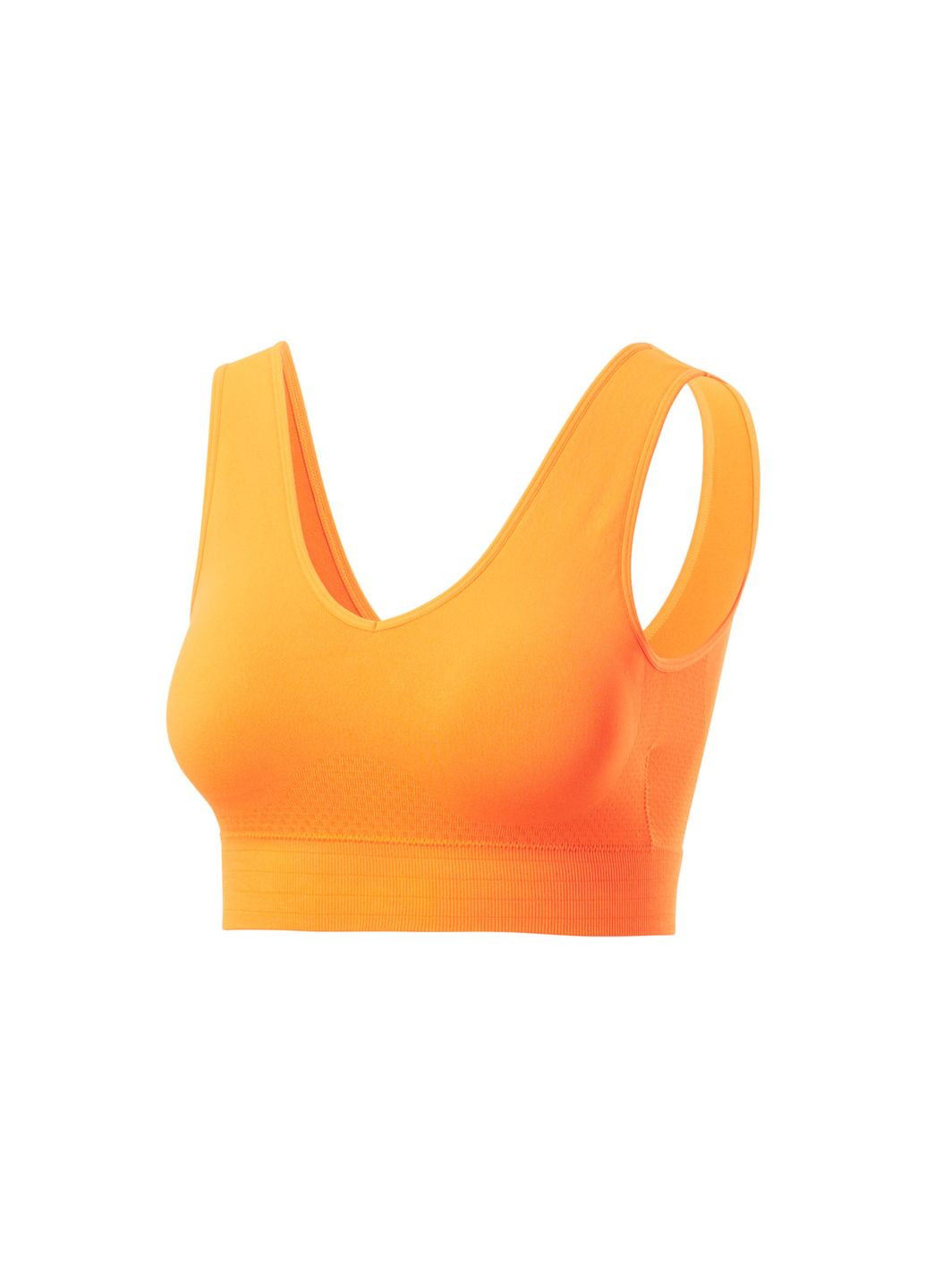 Спортивний топ безшовний зі знімними вкладками для жінки CREORA® 450507 помаранчевий Crivit (332888424)