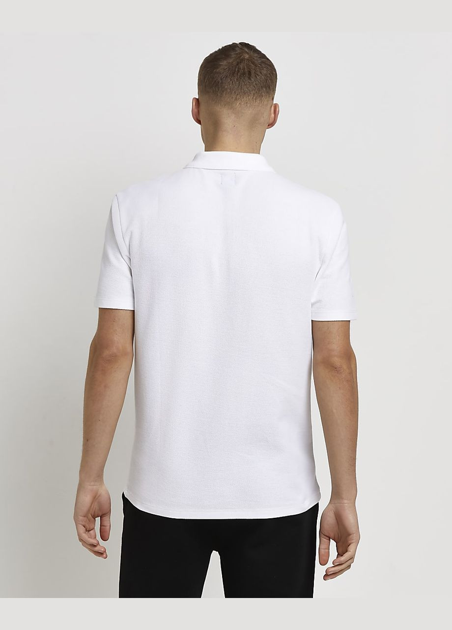 Белая футболка-поло лето,белый, для мужчин River Island