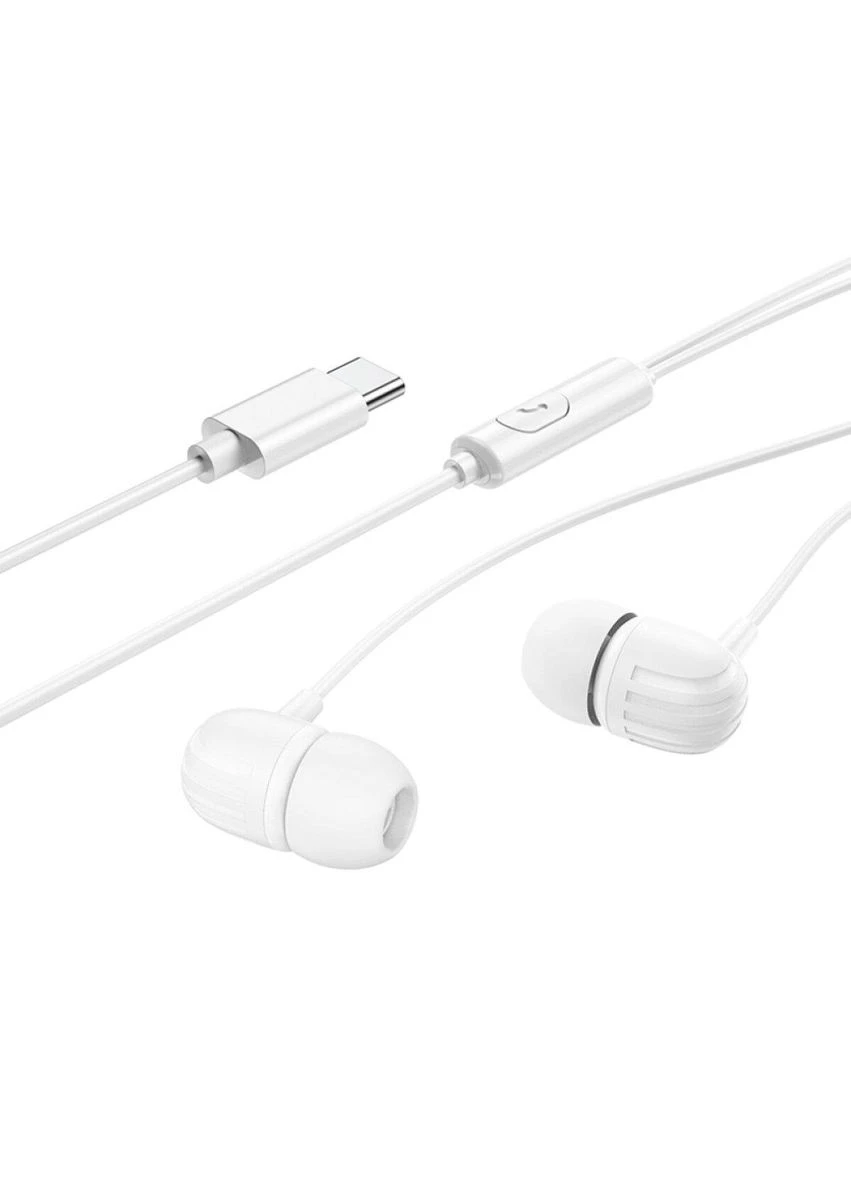 Наушники BM77 TypeC Delicious universal digital earphones with microphone White Borofone (301089910)
