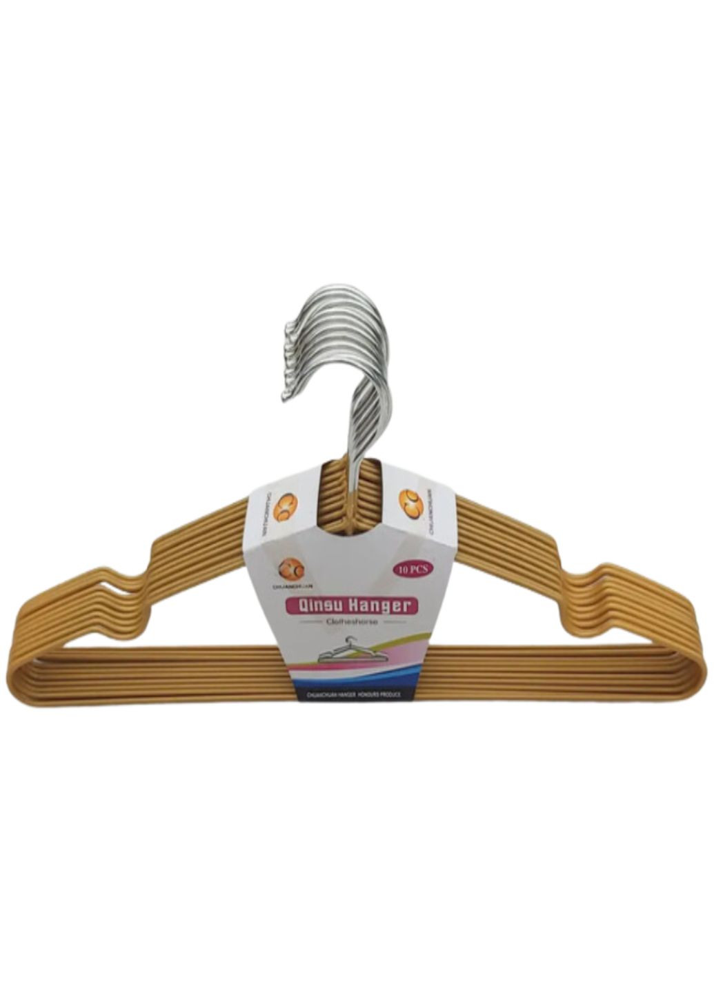 Набор металлических вешалок с силиконовым покрытием HMD Золотой цвет шт BBQ 10 (285793141)