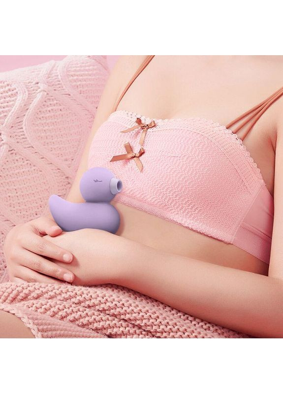 Вакуумний вібратор-качечка CuteVibe Ducky Grey No Brand (366878768)