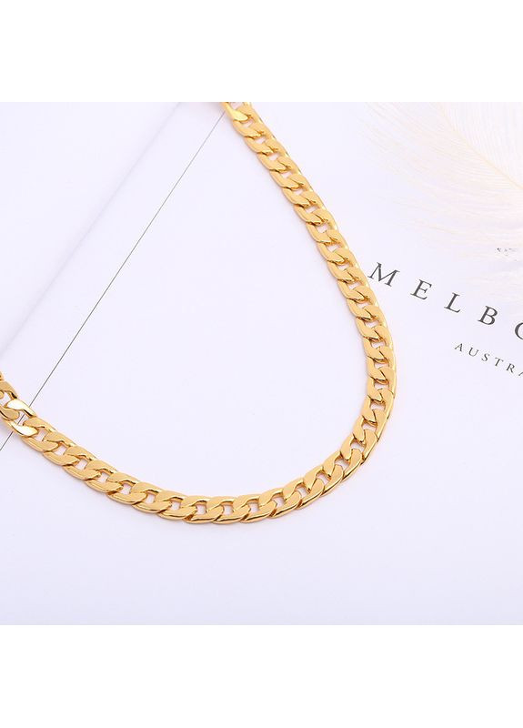 Чоловічий ланцюг золотий (колір) 55 см 6 мм, Чоловічий ланцюг на шию золотого кольору AAA (358935426)