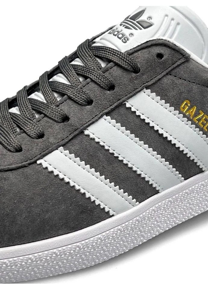 Світло-сірі кросівки gray white stripes (розмір ) No Brand Originals Gazelle