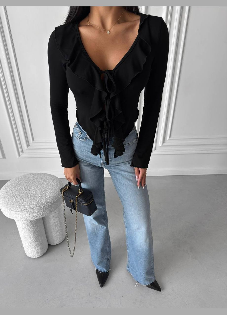 Жіночий топ з рюшами No Brand (329728671)