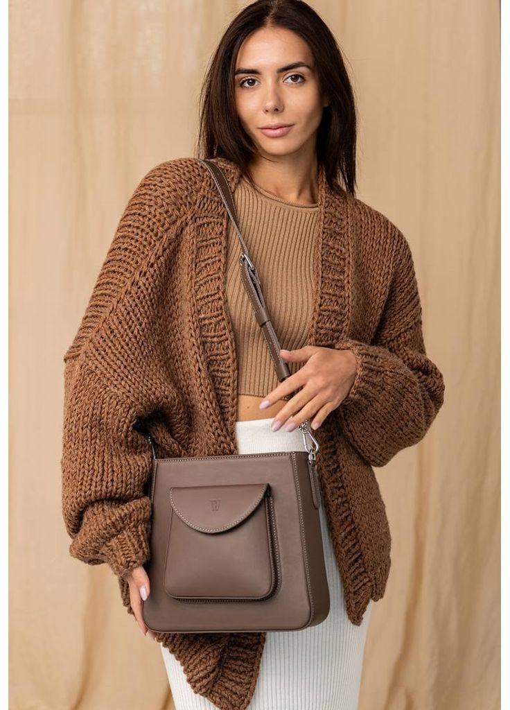 Женская кожаная сумка Stella темно-бежевая The Wings (348358672)