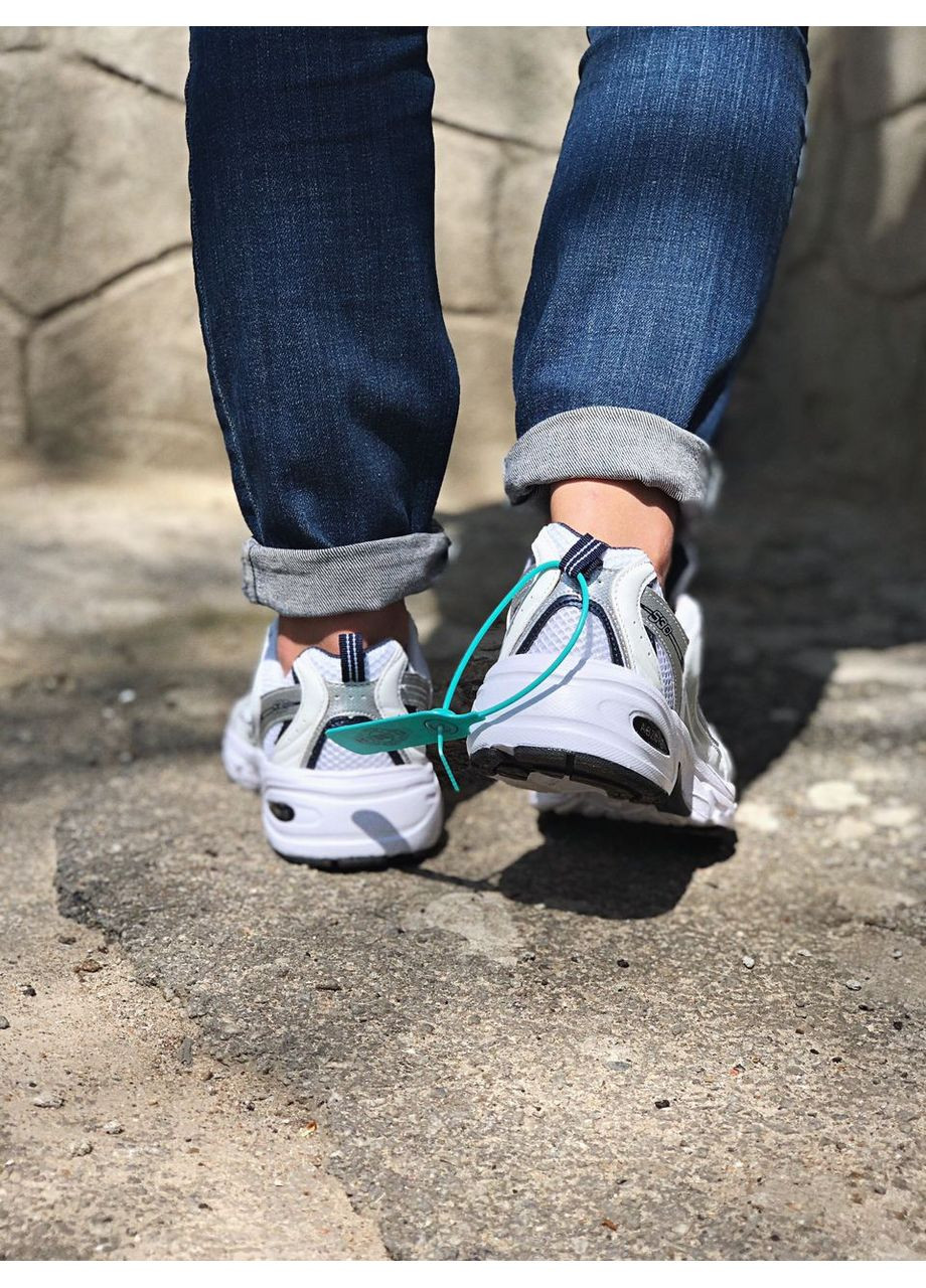 Білі Осінні чоловічі кросівки New Balance 530 White Silver Navy MR530SG Нью Беланс 530