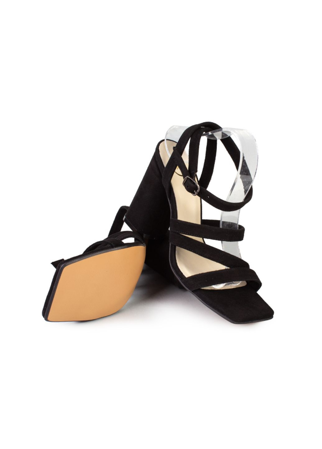 Черные босоножки женские бренда 8301663_(1) ModaMilano на кнопках