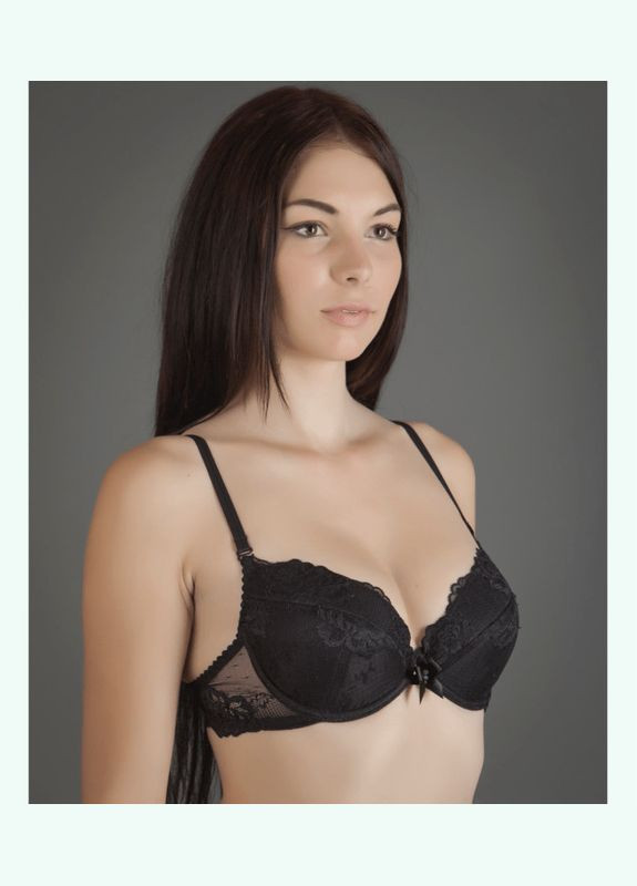 Чёрный бюстгальтер кружевной. Марта