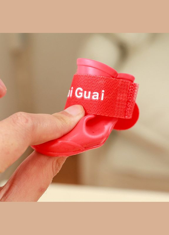 Гумові чоботи для собак водонепроникні Pet Style "Rain" Червоні 4 No Brand - (323231838)