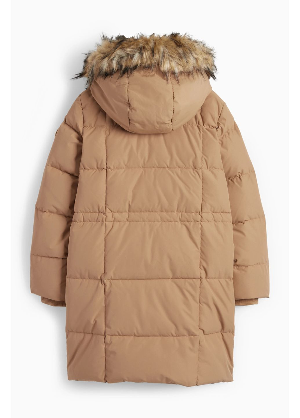 Бежева зимня стигана куртка на натуральному пуху C&A