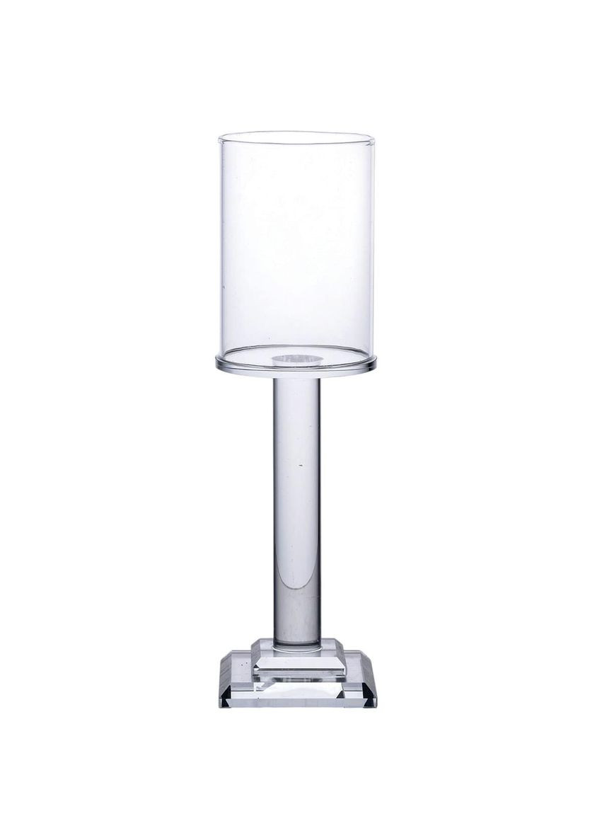 Подсвечник декоративный Cylinder стеклянный на квадратной основе 23 см Yiwu (328603967)