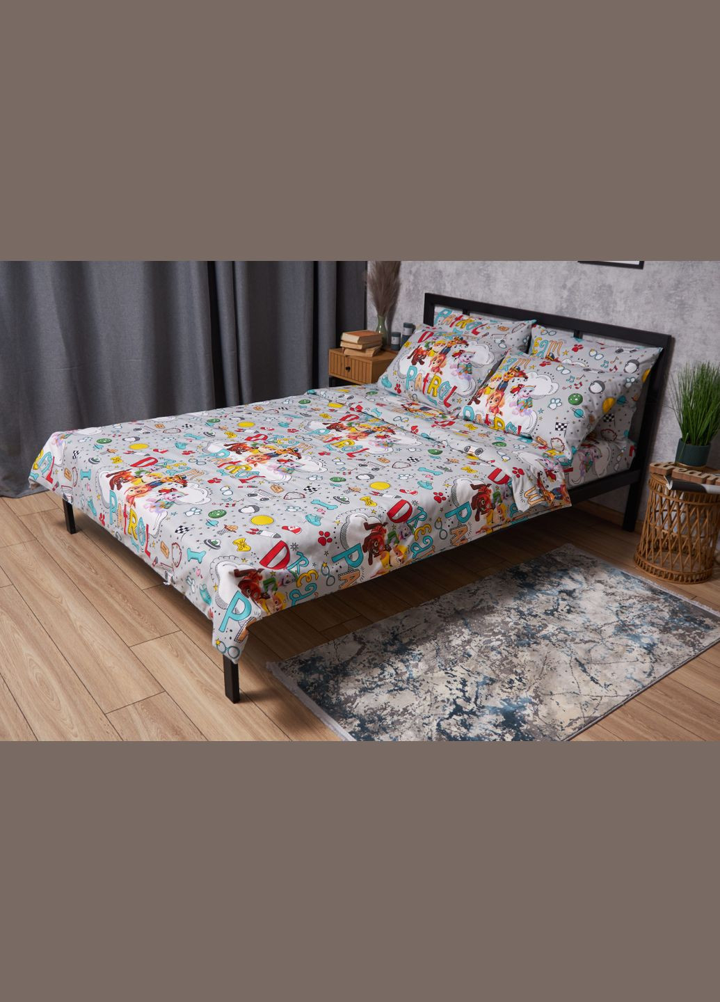 Комплект постільної білизни Бязь Gold Люкс King Size 220x240 наволочки 4х50х70 (MS-820003993) Moon&Star Dream Patrol (288535913)