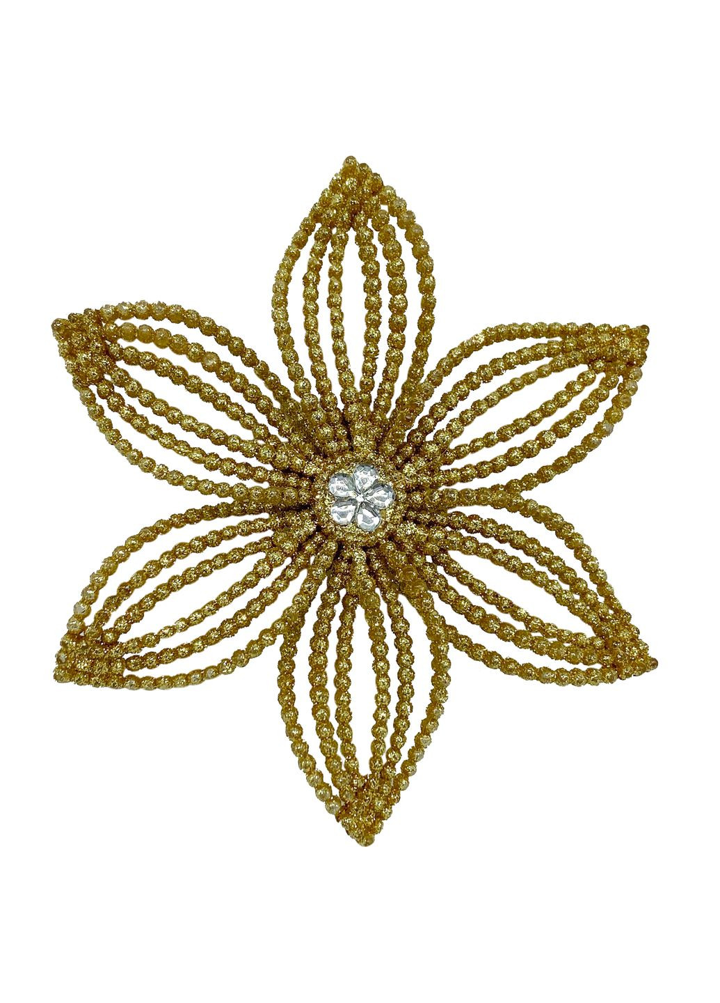 Новогодняя подвеска Снежинка Эдельвейс 14х14х2,5 см белый MIS LT (365628017)