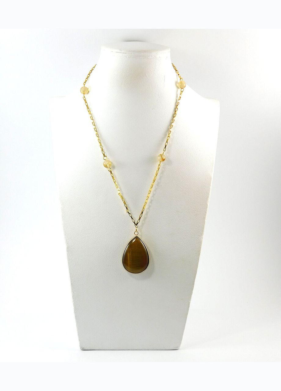 Бусы "Золотая нить" Цитрин, Тигровый глаз Fursa fashion (325701820)