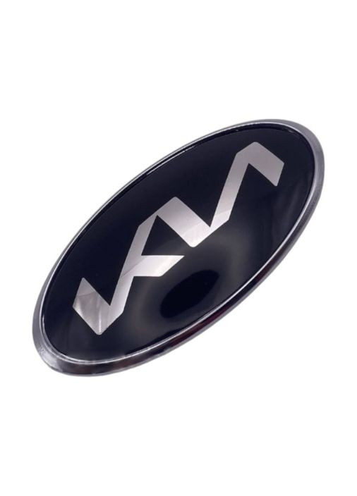 Емблема чорна (обід хром) 120х60 мм (на скотчі) 86320-1w250 Kia (369611663)