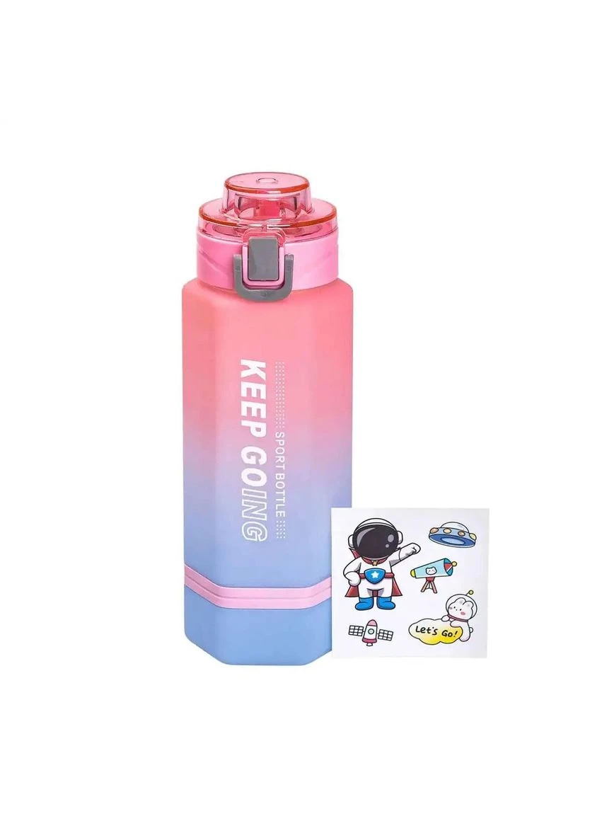 Бутылка для воды Keep Going 650 мл с наклейками розовая HP-14-47P Yiwu (389547623)