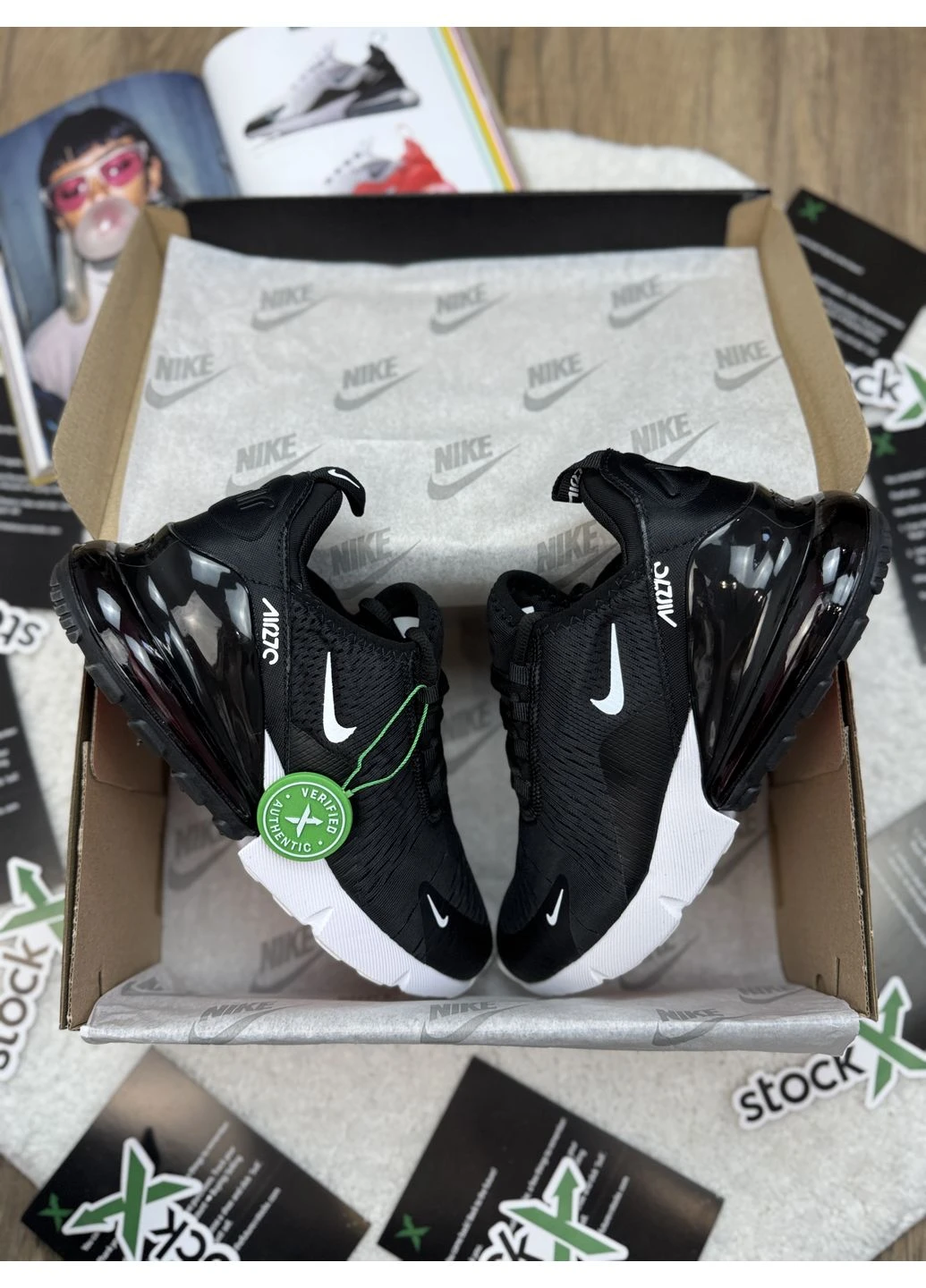 Білі літні кросівки nike air max 270 black/white найк аір макс 270 No Brand