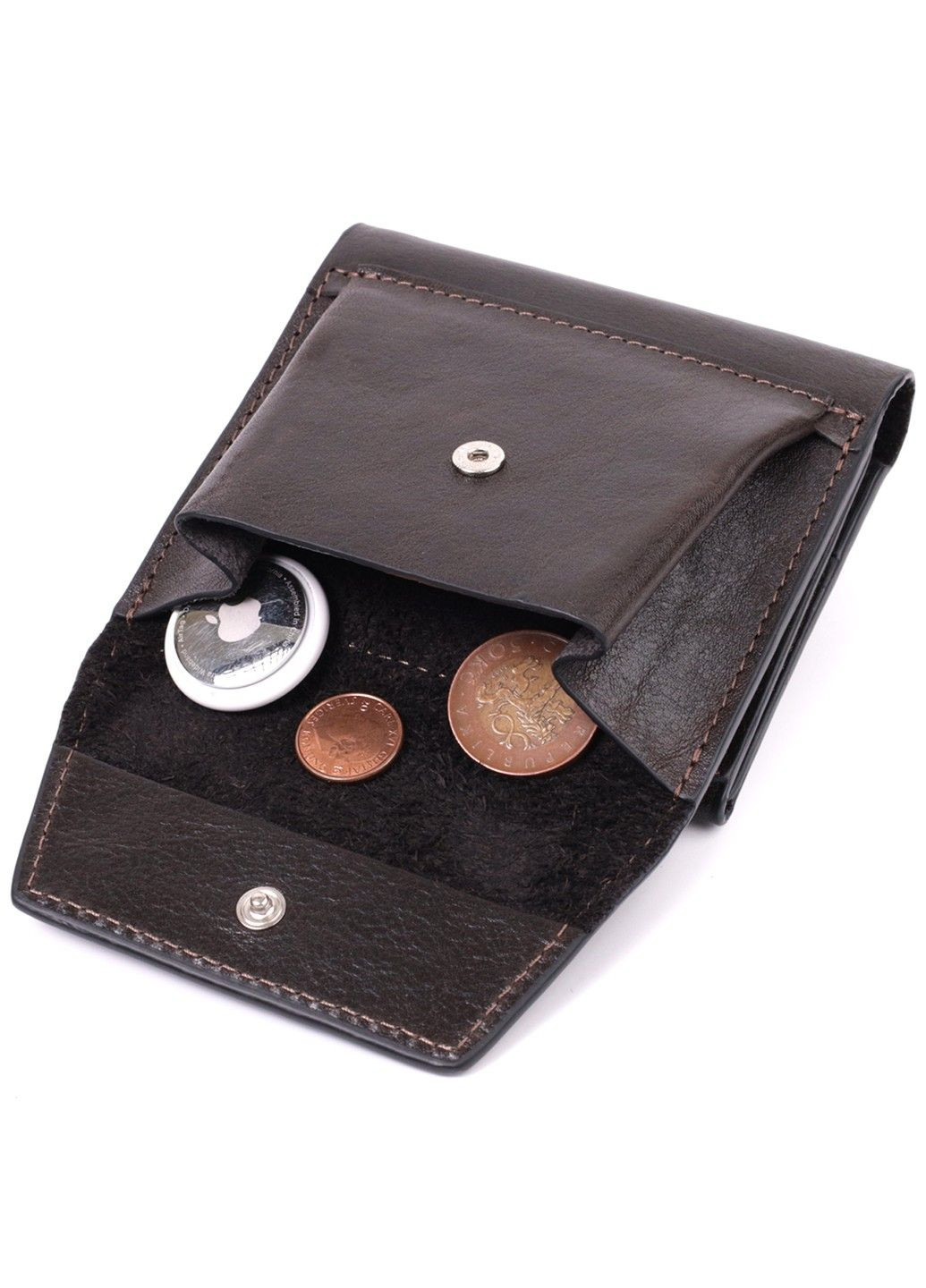 Люксовий гаманець з безліччю відділень із якісної натуральної шкіри 22574 Коричневий Grande Pelle (292849801)