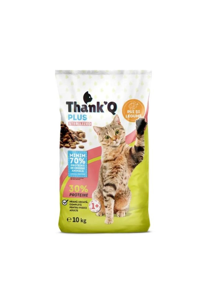 Сухий корм для дорослих стерилізованих котів Thank'Q Standart з куркою 10 кг 5941878203733 Thank’Q (279390505)