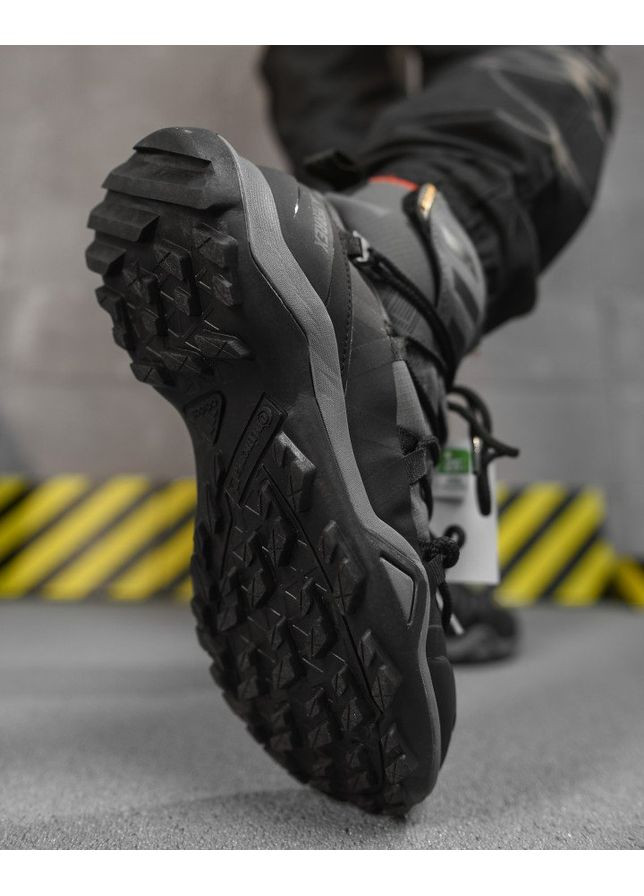 Сірі Зимовий зимові чоловічі термо terex кросівки black/grey No Brand