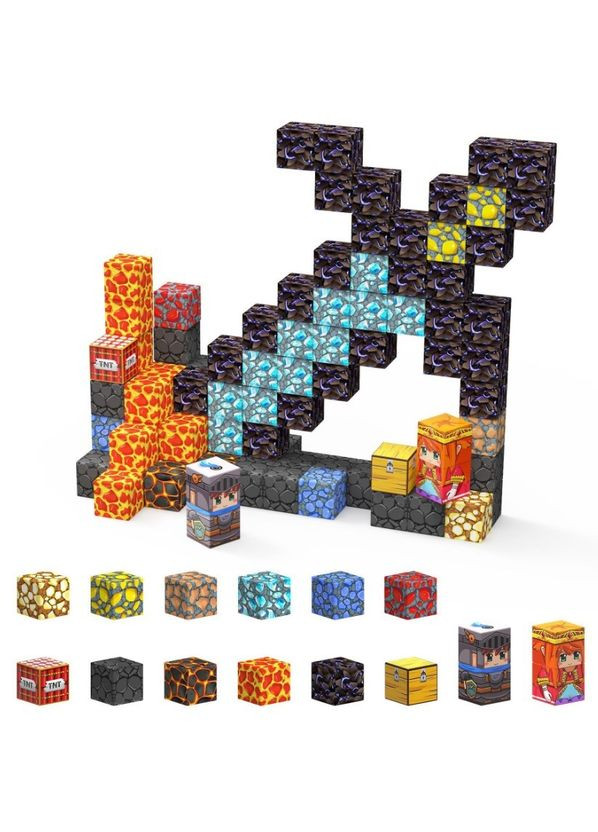 Магнитный конструктор Magnetic Cube Гигантский Меч для детей 128шт (2104618680) No Brand (357209801)