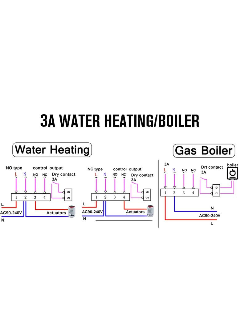 Розумний програмований сенсорний термостат K6H (3A) (Без WIFI) для водяних систем опалення EARU (307802649)