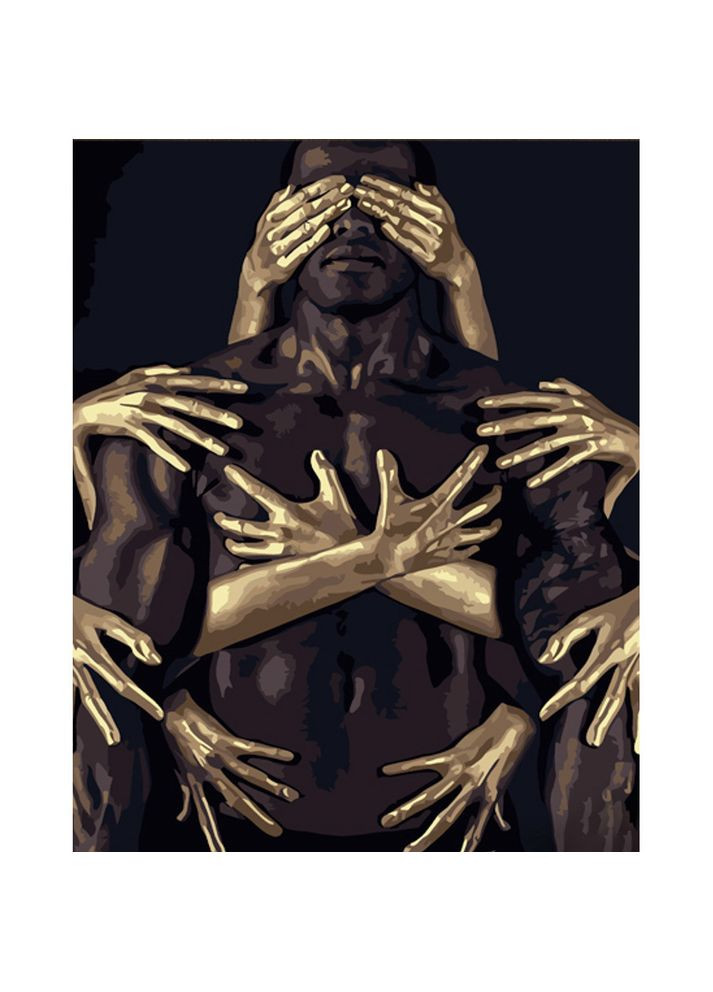 Картина по номерам ПРЕМИУМ Прикосновение рук с лаком размером 30х40 см (SS6814) Strateg (362501096)