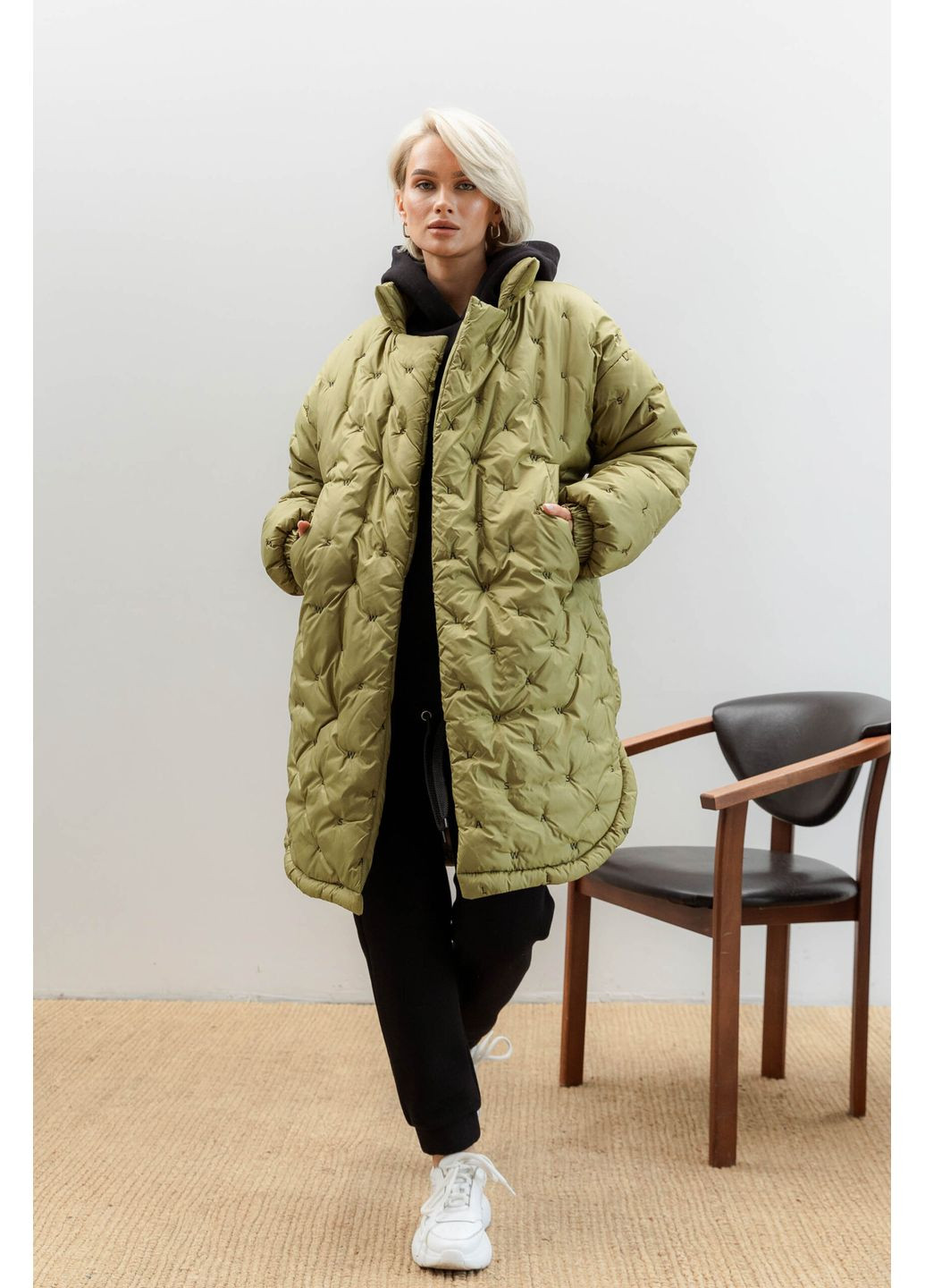 Фисташковая демисезонная куртка-рубашка 2084.5479 Seventeen