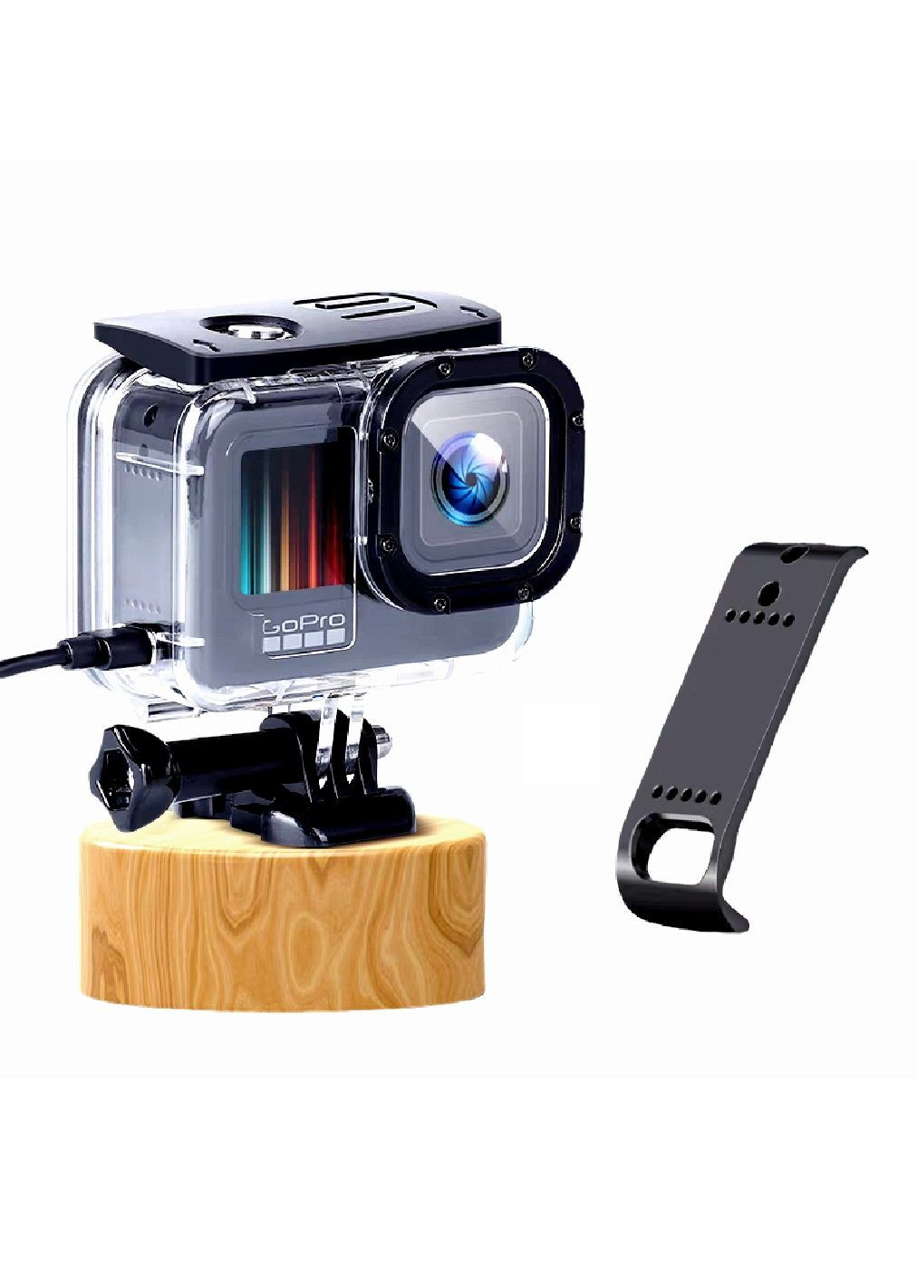 Захисний бокс із кришкою батарейного відсіку та отворами для зарядки для екшн-камер GoPro Hero 12, 11, 10, 9 (476521-Prob) Unbranded (283323608)