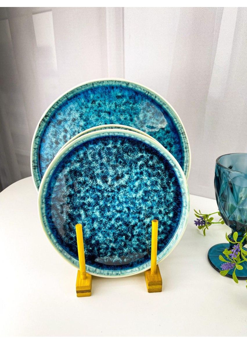 Тарелка Тотем JM-1534-Т 27 см голубая Olens (349223867)