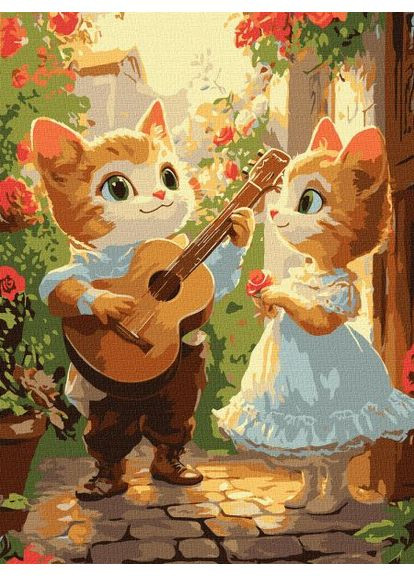 Картина за номерами - Котячі романси ©art_selena_ua 30х40 см IDEYKA (362219794)