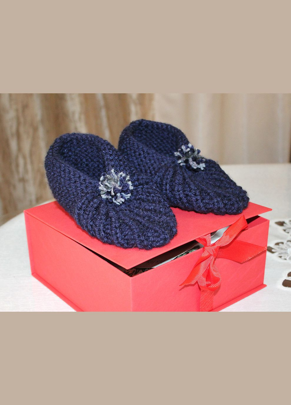 Тапочки домашні, в’язані, хендмейд, Україна (розмір 37-38) Ярослав (356518861)