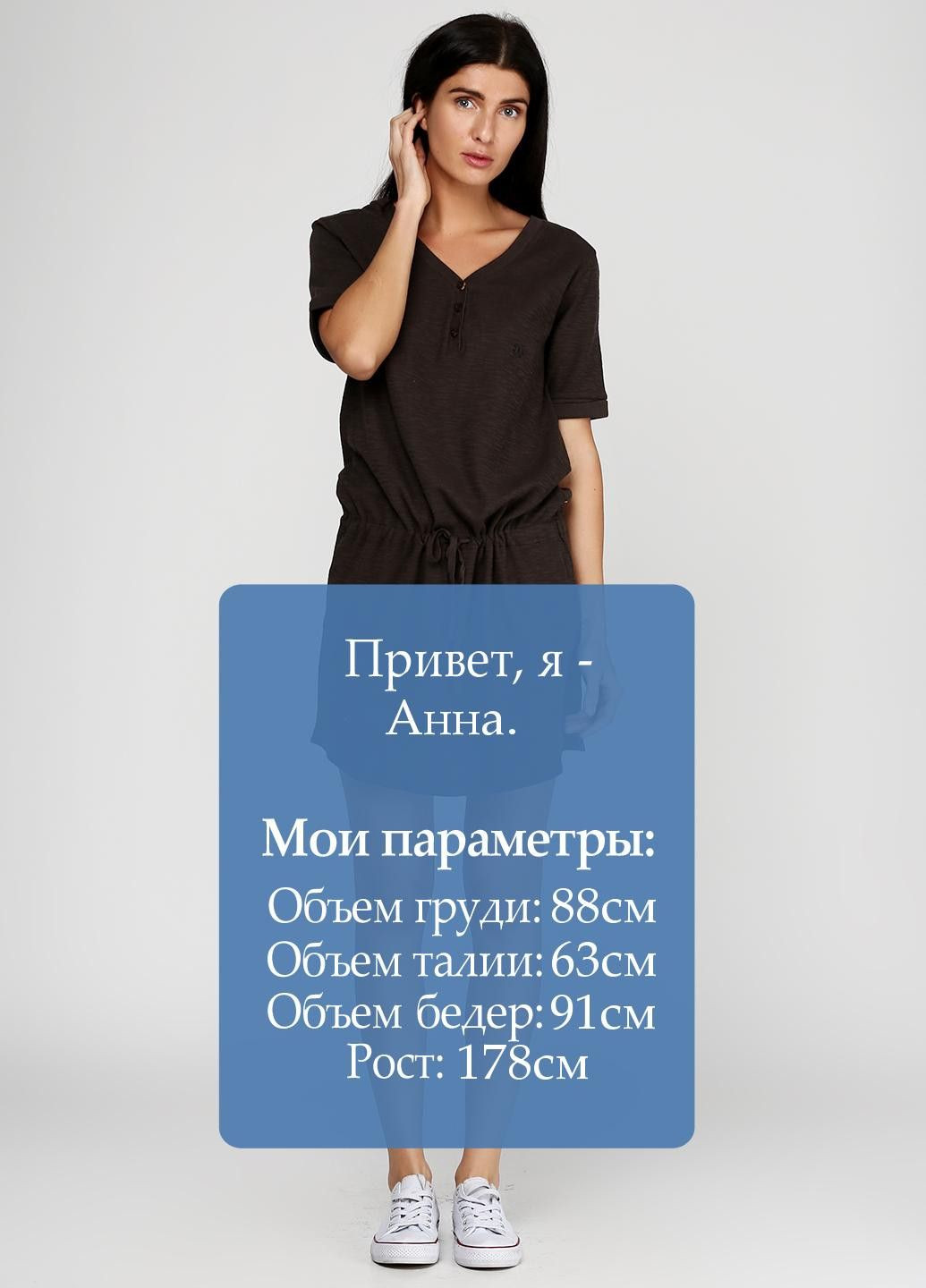 Темно-коричневое повседневный платье темно-коричневый Element